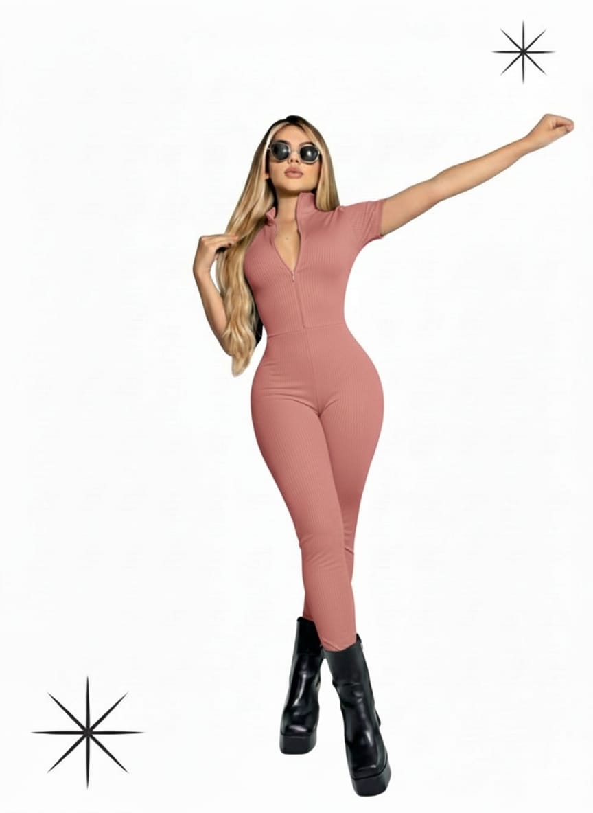 Vista 5 de ENTERIZO CIERRE MANGA CORTA - COLOR: AZUL